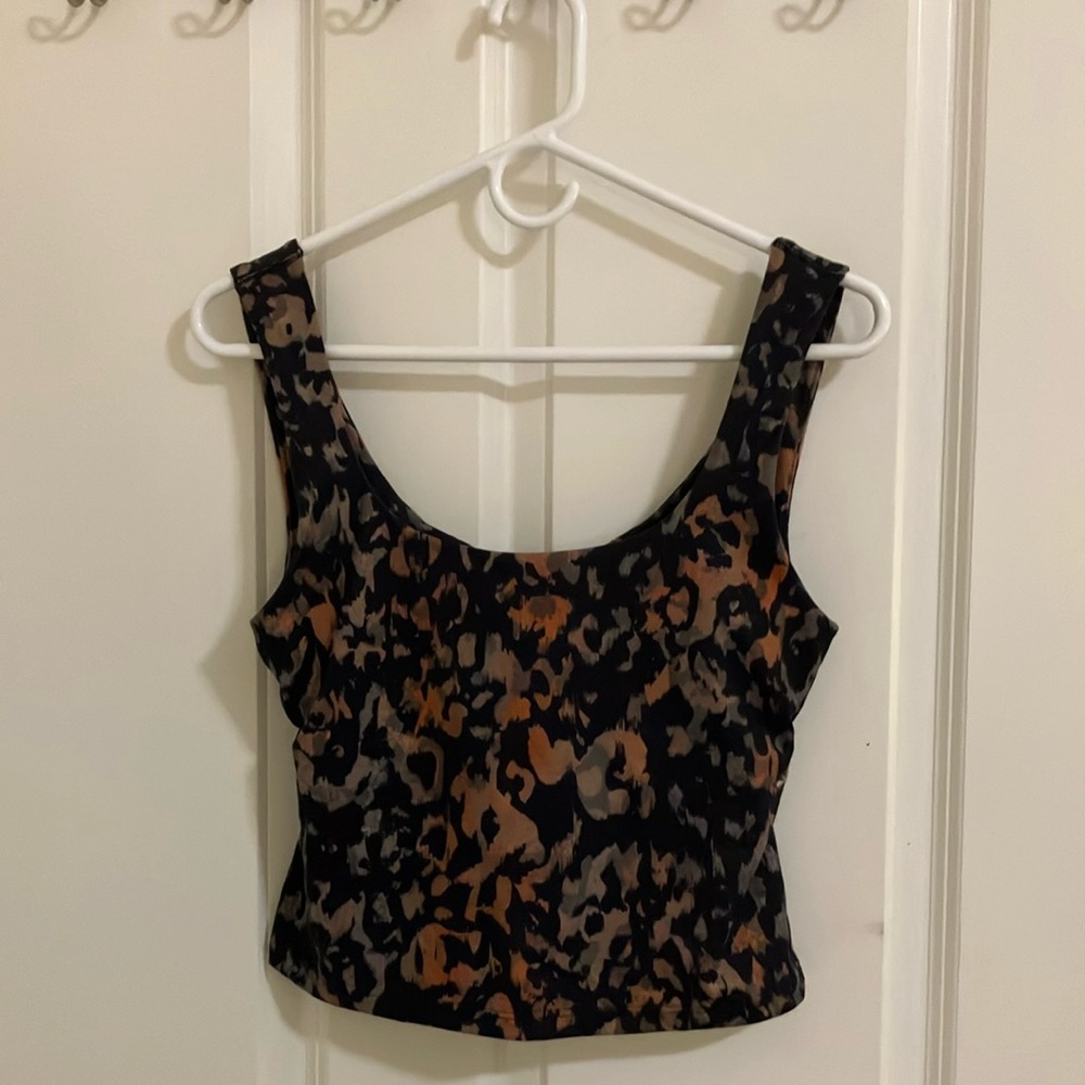 Leopard Print Women's Workout Top
